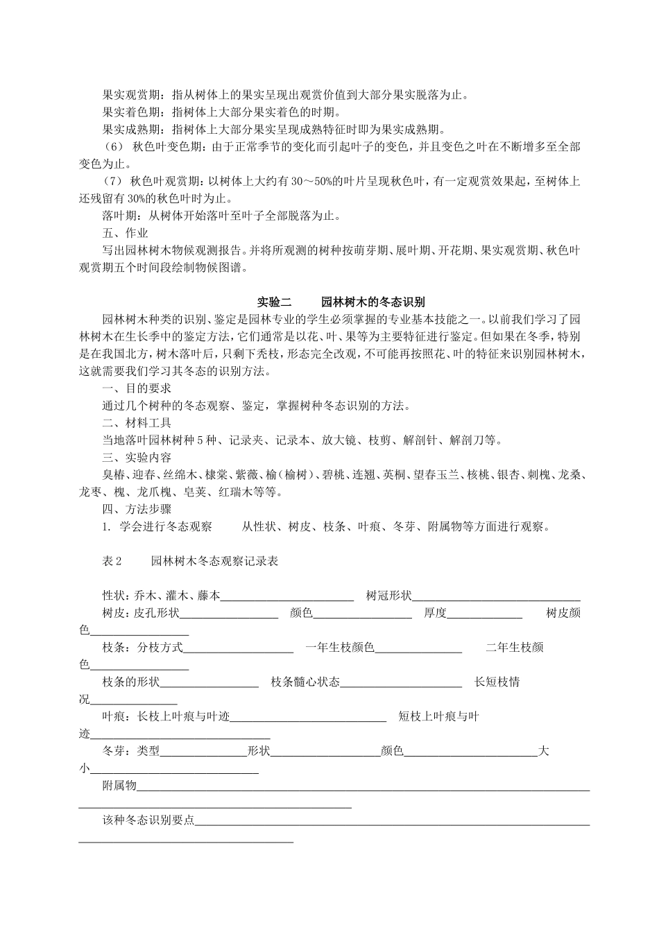 园林树木学实验指导_第2页