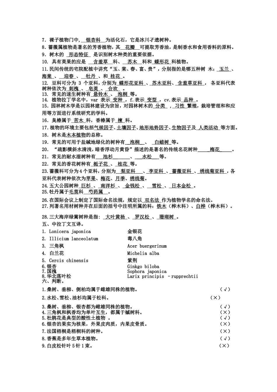 园林树木学试题及答案_第3页