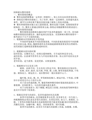 园林树木整形修剪