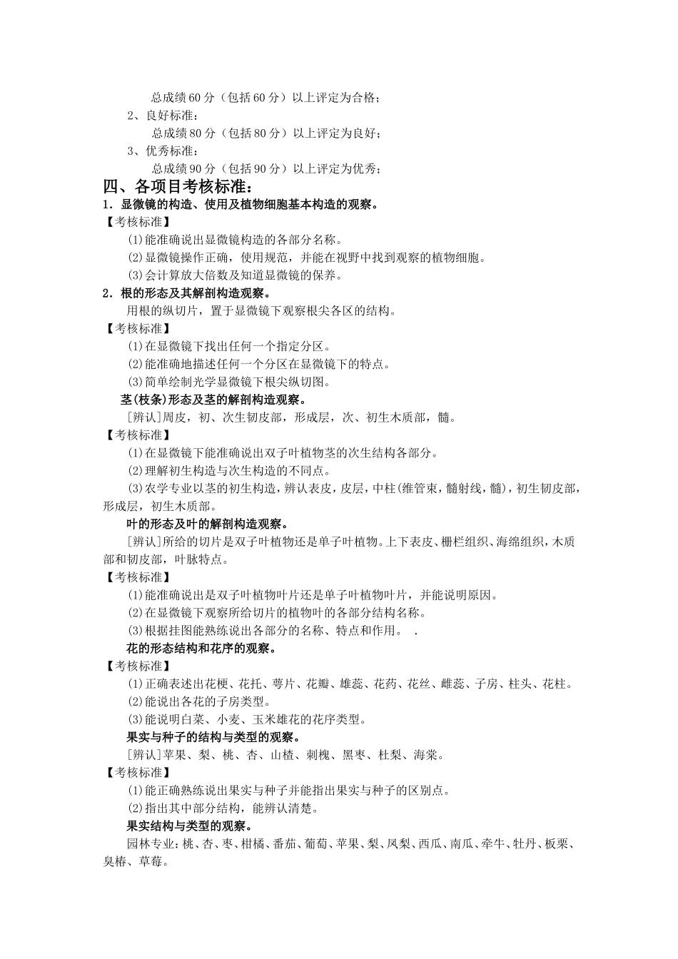 园林专业技能考核标准_第2页