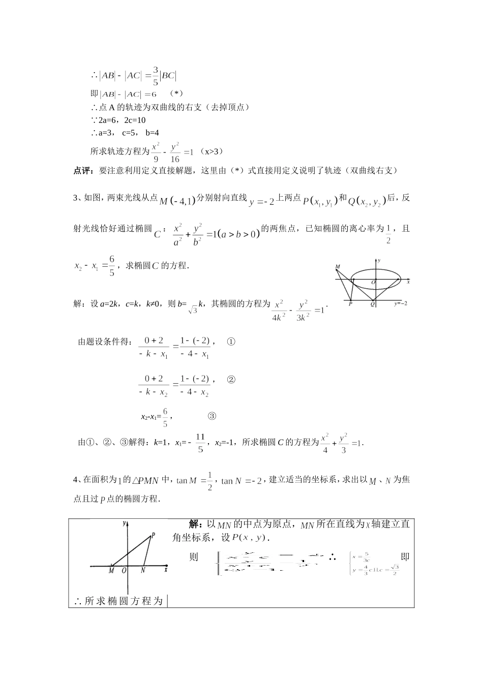 圆锥曲线专题练习(一)(答案)_第2页