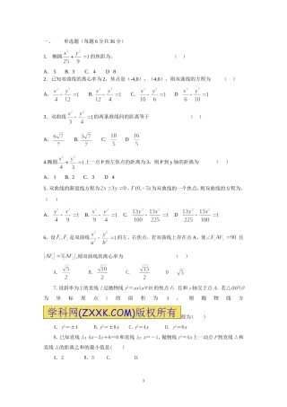 圆锥曲线综合练习题及答案-.doc