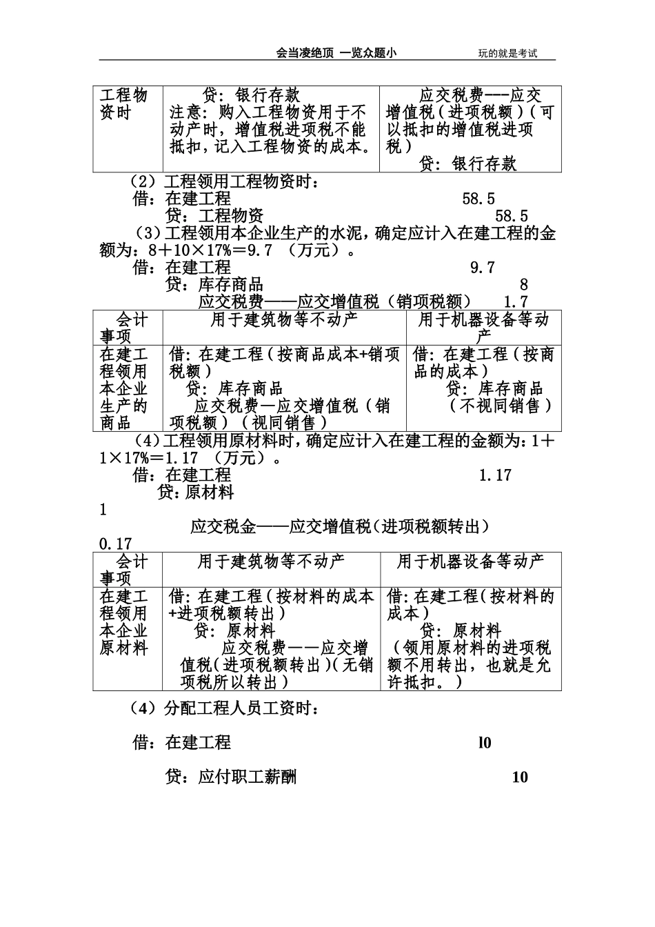 在建工程中领用的原材料的增值税核算_第2页