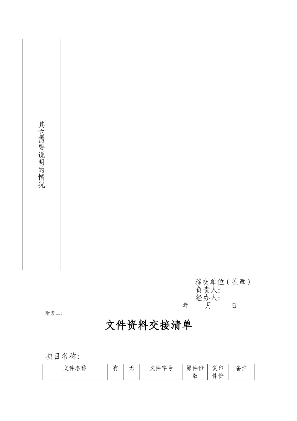 在建项目移交参考用表_第2页
