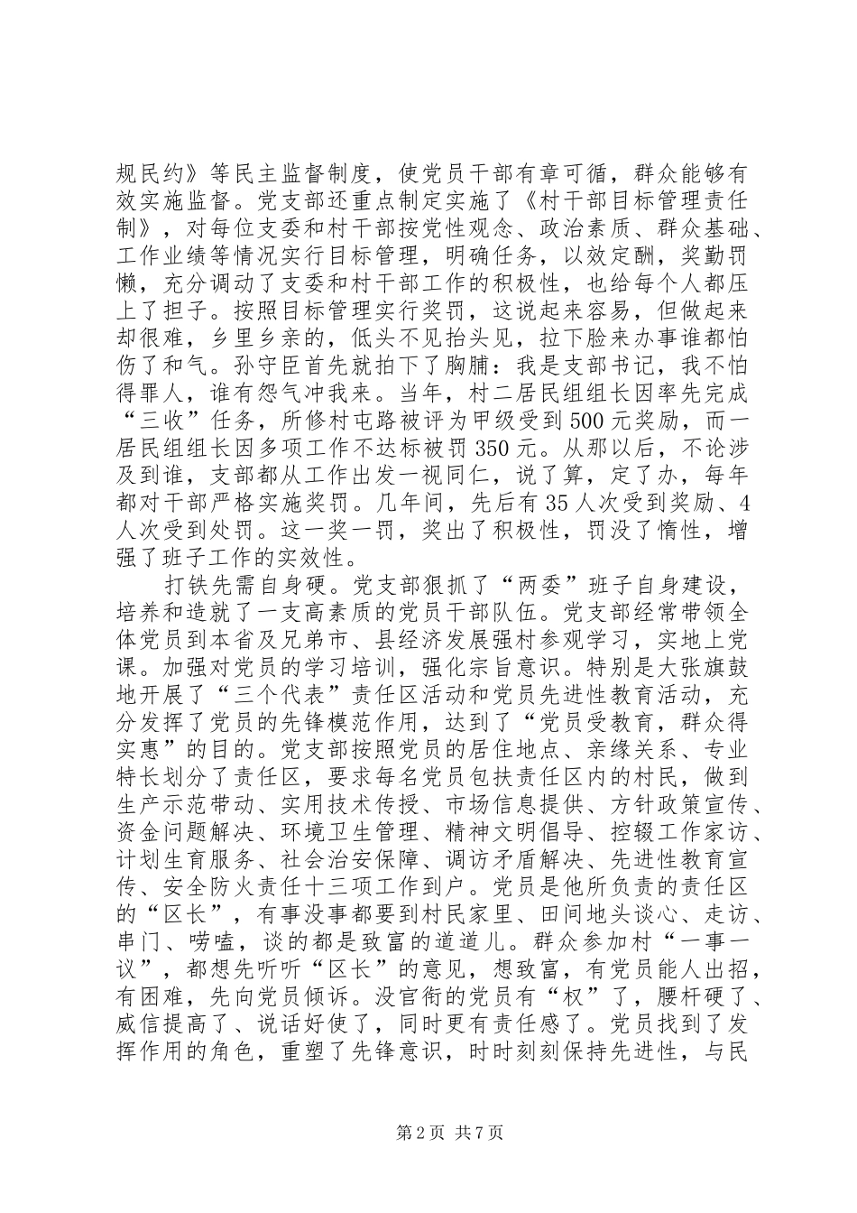 2024年记村党支部先进事迹_第2页
