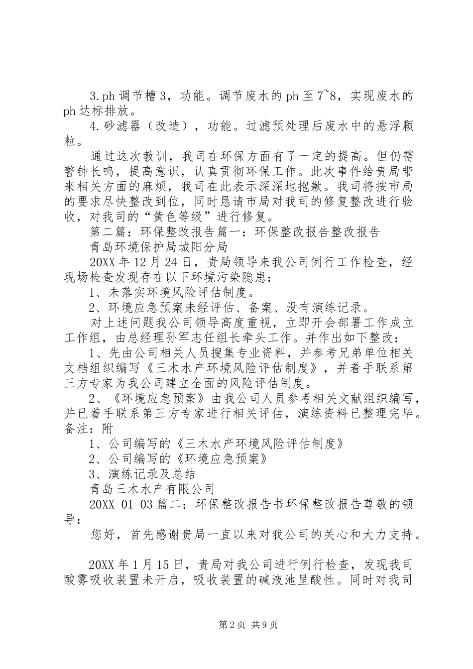 2024年环保整改报告书_第2页