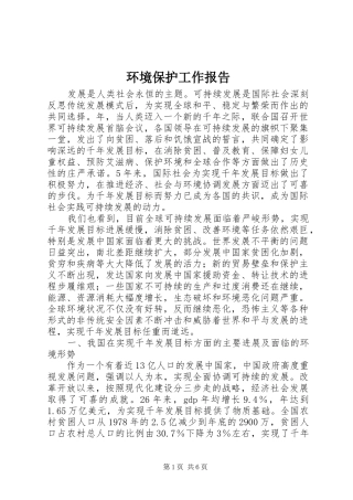 2024年环境保护工作报告