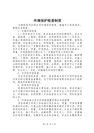2024年环境保护检查制度