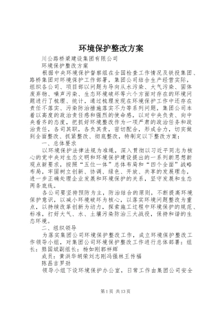 2024年环境保护整改方案