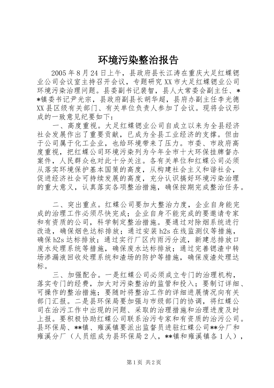 2024年环境污染整治报告_第1页