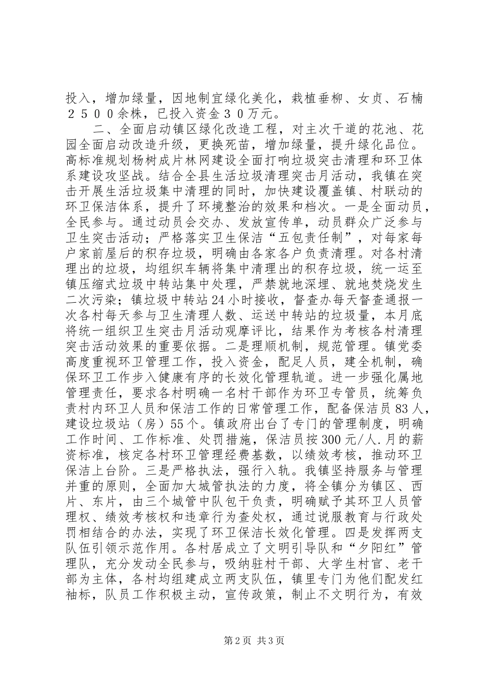 2024年环境综合整治工作汇报_第2页