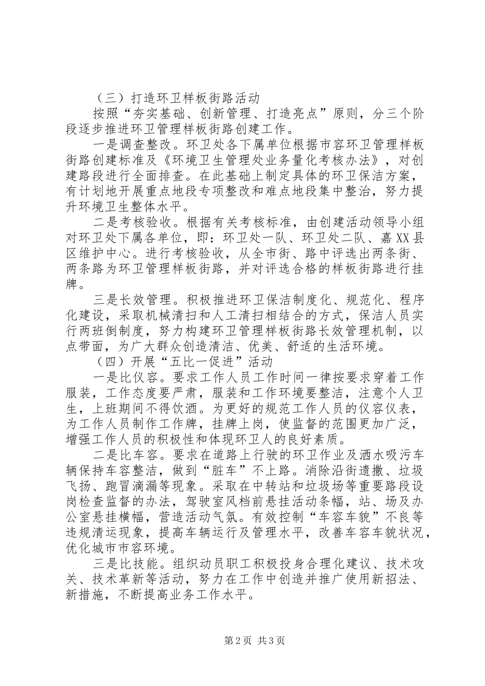 2024年环卫处卫生整治活动总结_第2页