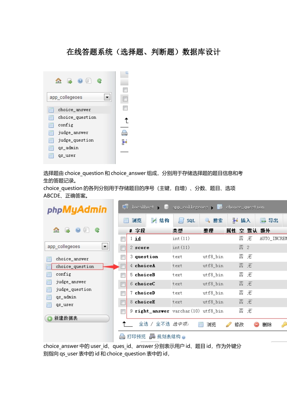 在线答题系统数据库设计_第1页