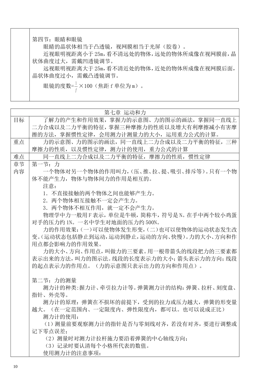 北师大版八年级物理下册章节知识点_第3页