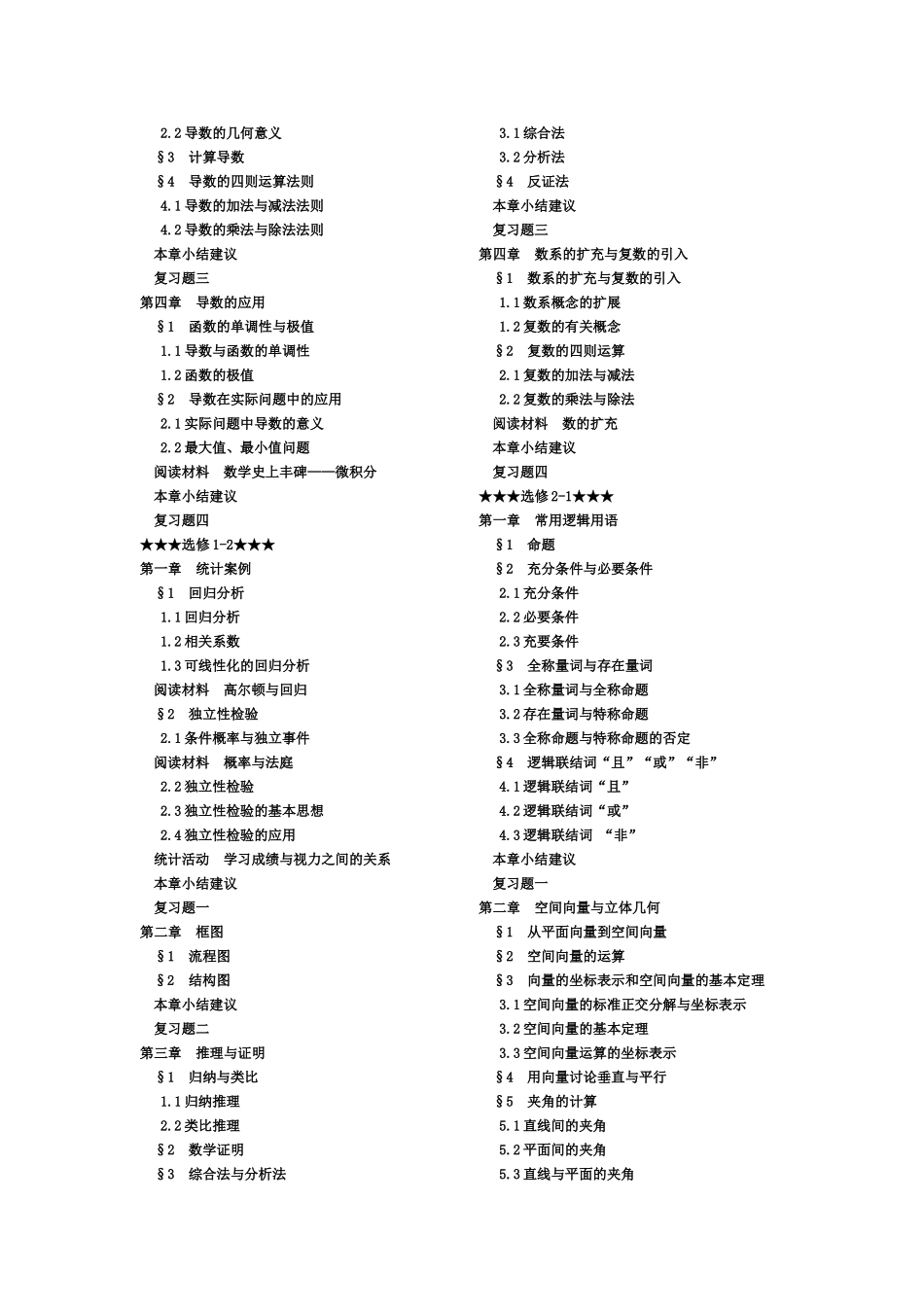 北师大版高中数学目录_第3页