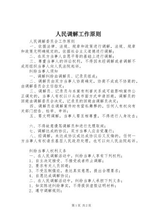 2024年人民调解工作原则