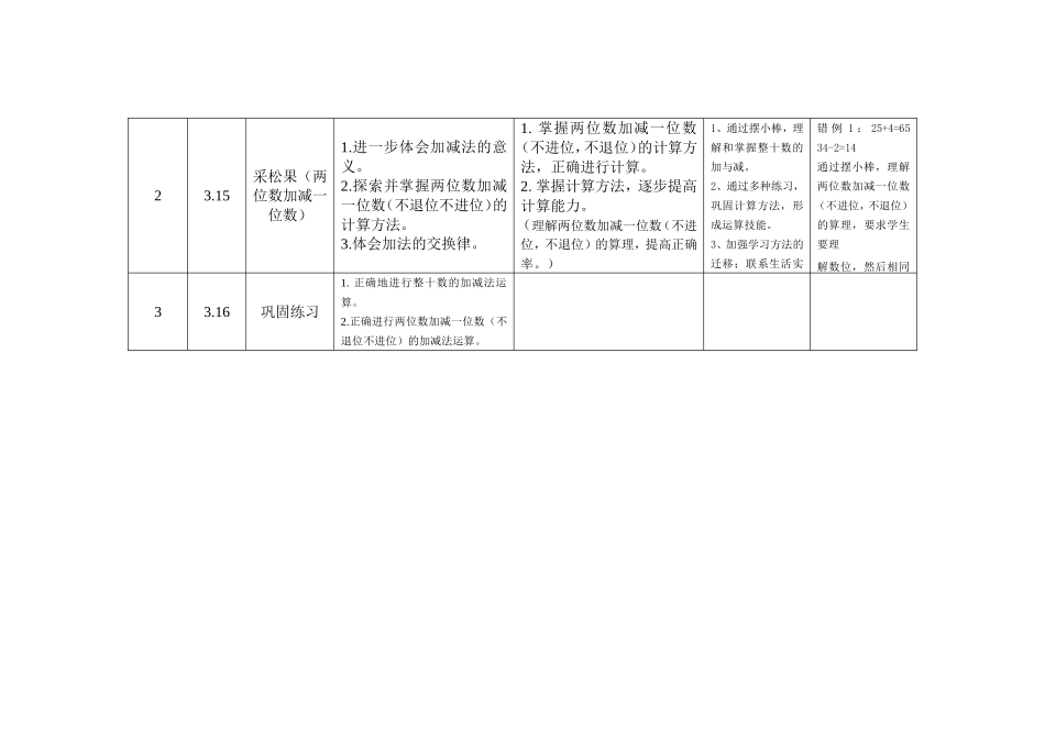 北师大版数学第二册第---三---单元教学计划(修改稿)_第3页
