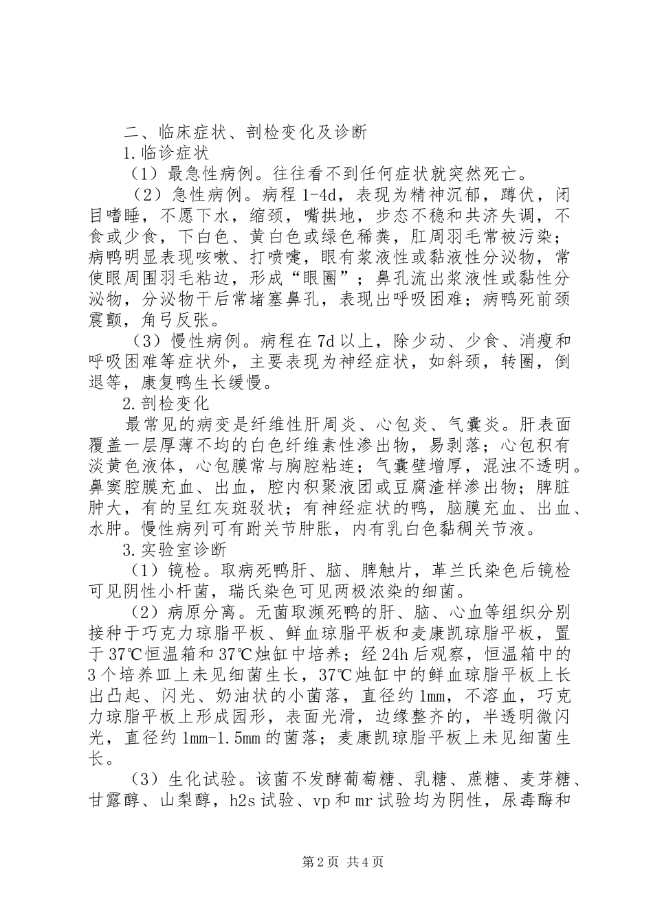 2024年浅谈肉鸭传染性浆膜炎的发病原因及防治对策鸭传染性浆膜炎_第2页