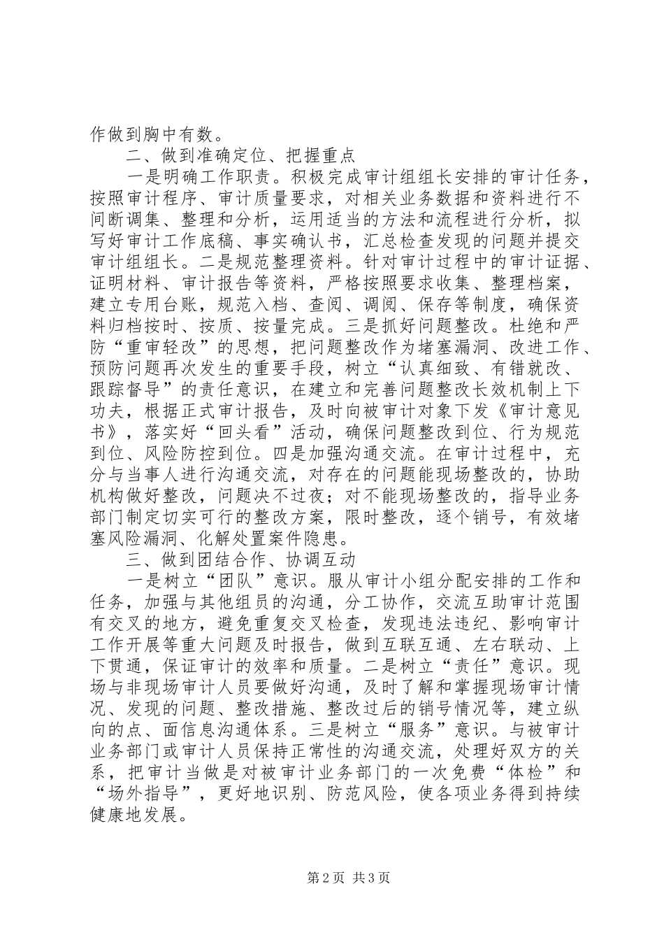 2024年浅谈商业银行分支行基层内部审计人员如何做好审计工作_第2页