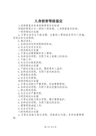 2024年人身损害等级鉴定