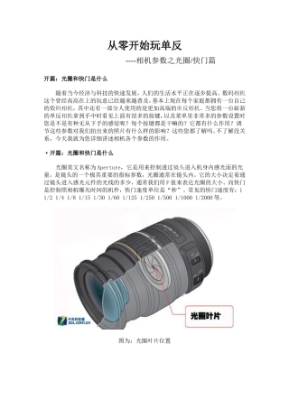 单反相机学习