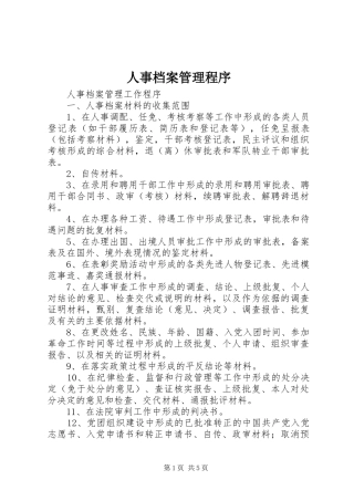 2024年人事档案管理程序