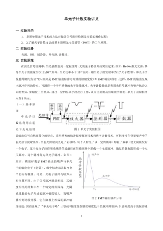 单光子计数试验