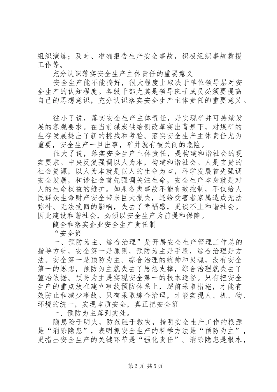 2024年如何落实安全生产主体责任_第2页