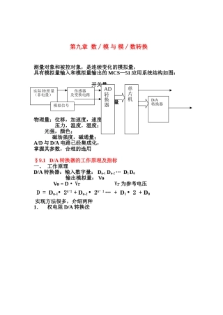 单片机--数模转换