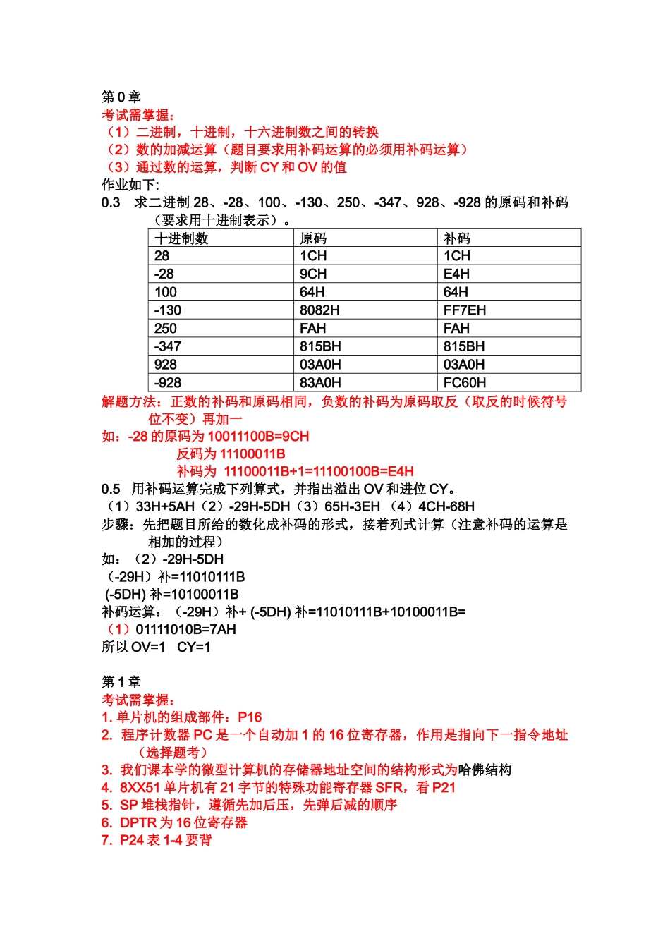 单片机原理及接口技术考试作业总结(武汉理工)_第1页