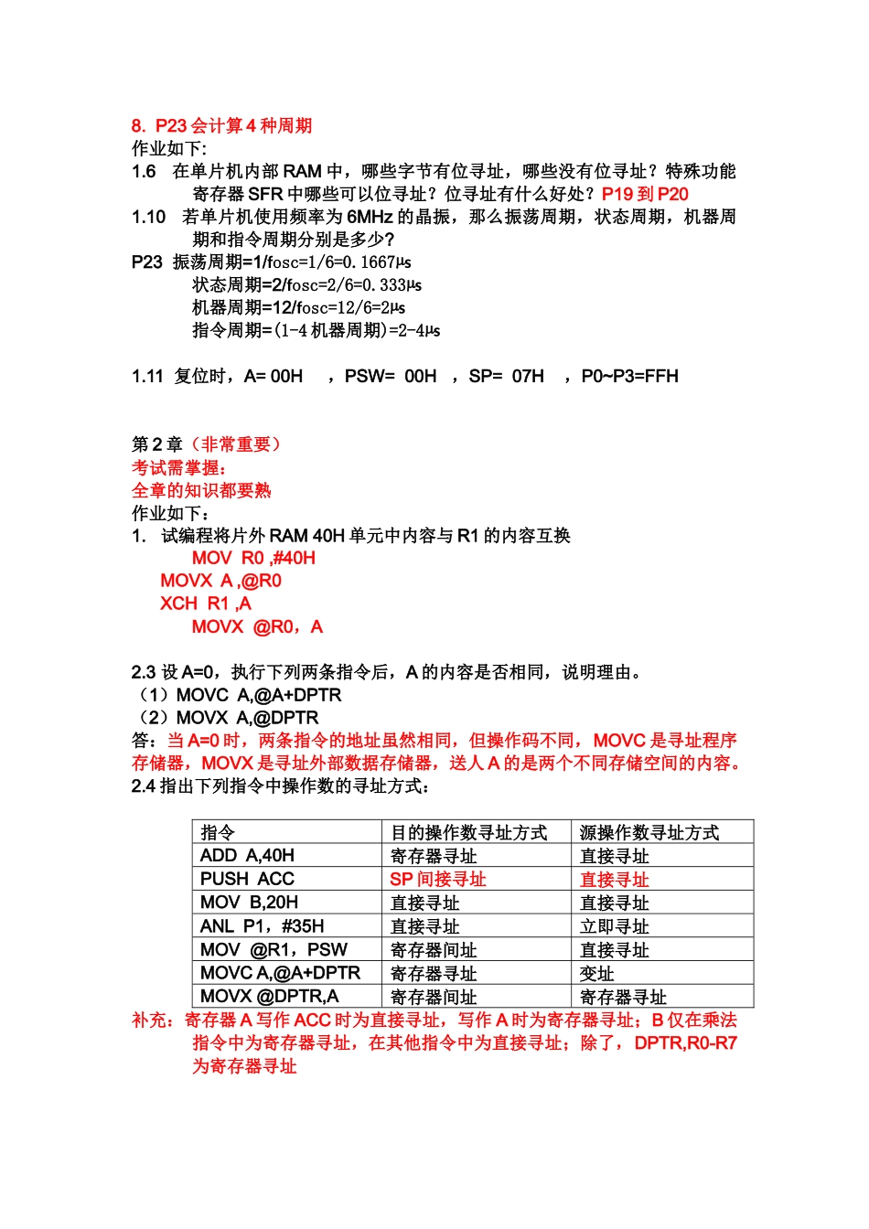 单片机原理及接口技术考试作业总结(武汉理工)_第2页