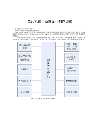 单片机最小系统设计制作训练