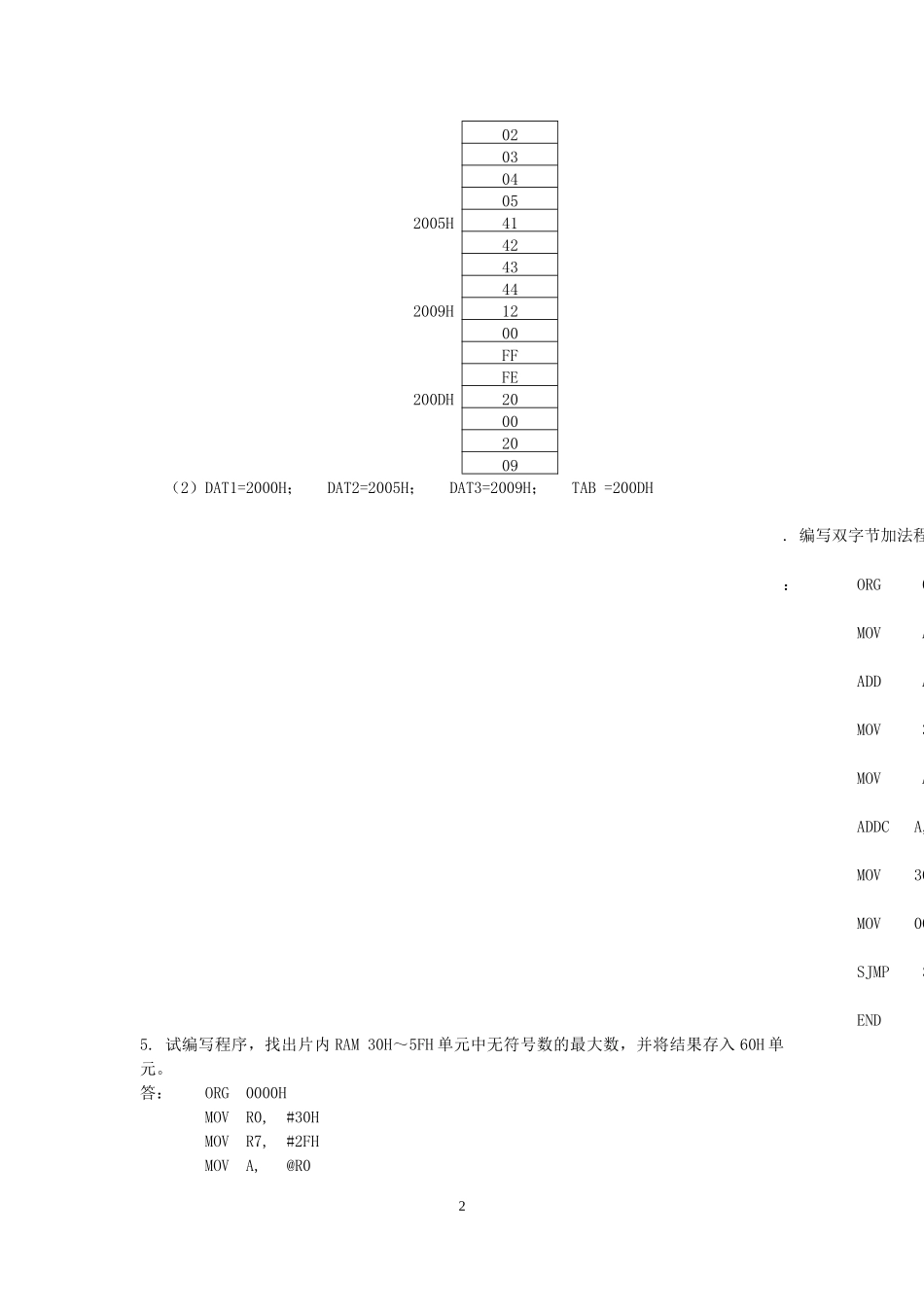 单片微机原理及应用-徐春辉第5章--习题答案_第2页