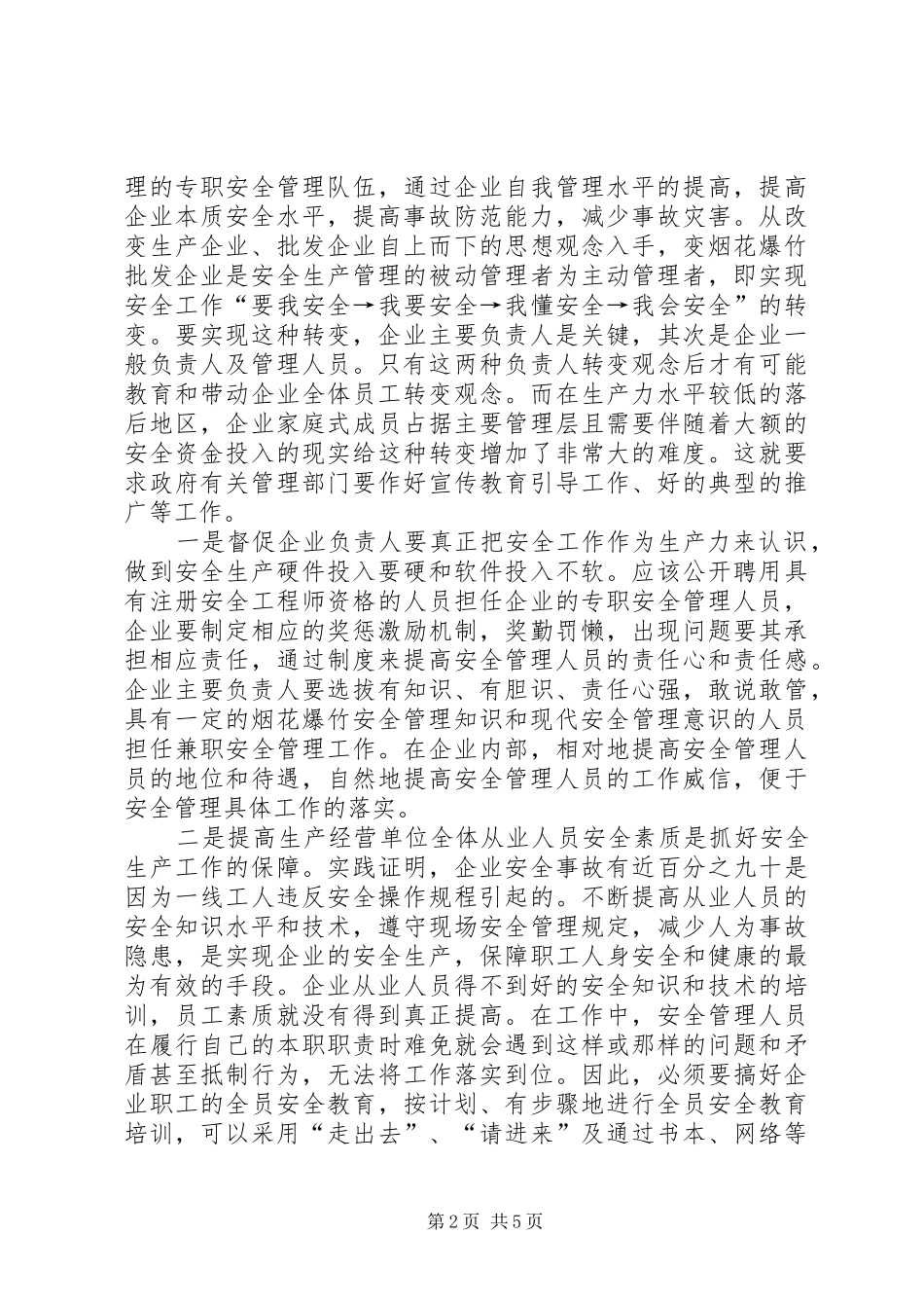 2024年强化烟花爆竹安全监管的对策_第2页