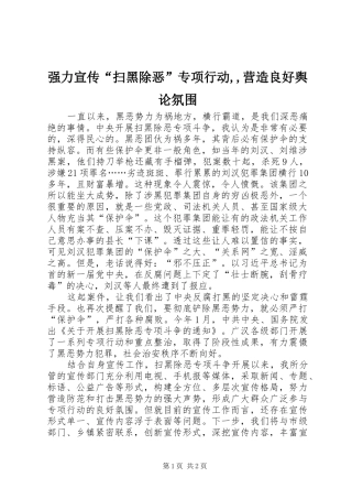 2024年强力宣传“扫黑除恶”专项行动,,营造良好舆论氛围