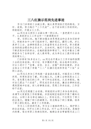 2024年三八红旗示范岗先进事迹