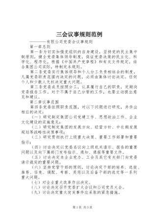 2024年三会议事规则范例