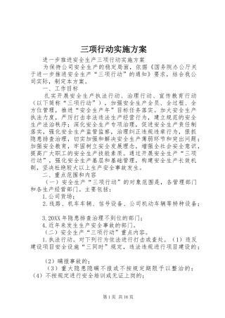 2024年三项行动实施方案