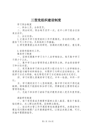 2024年三型党组织建设制度