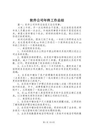 2024年软件公司年终工作总结