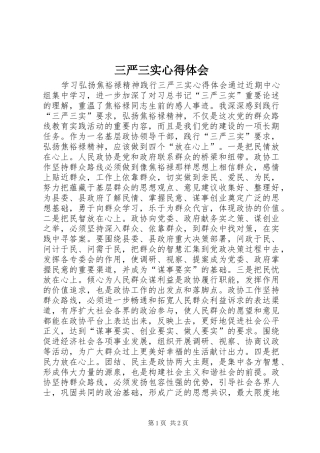 2024年三严三实心得体会