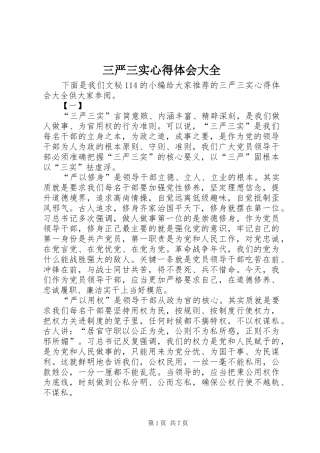 2024年三严三实心得体会大全
