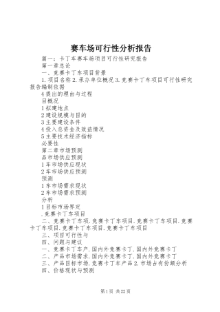 2024年赛车场可行性分析报告