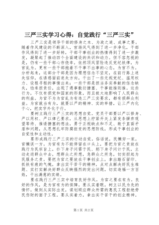 2024年三严三实学习心得自觉践行三严三实