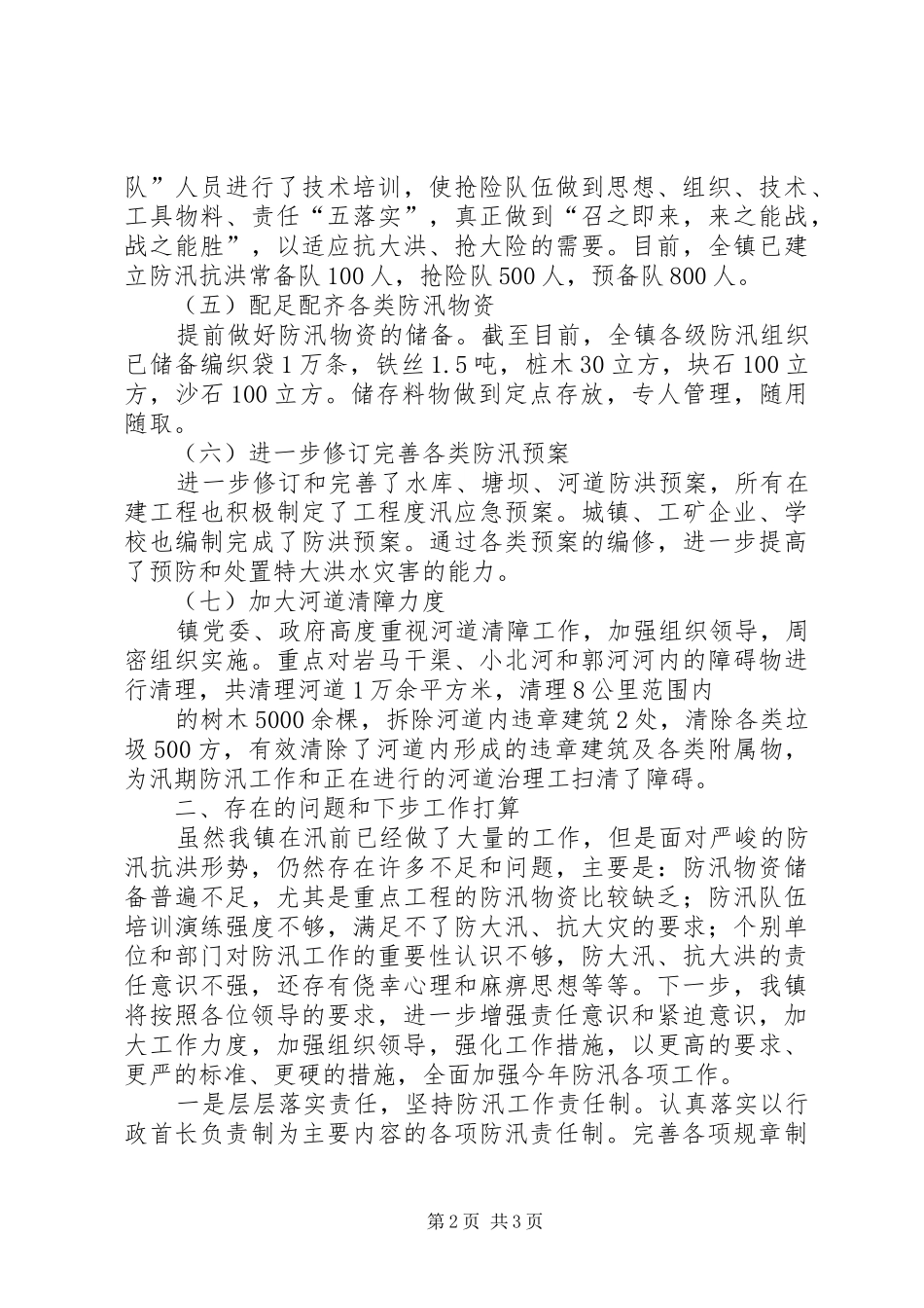 2024年桑村镇防汛准备工作情况汇报_第2页