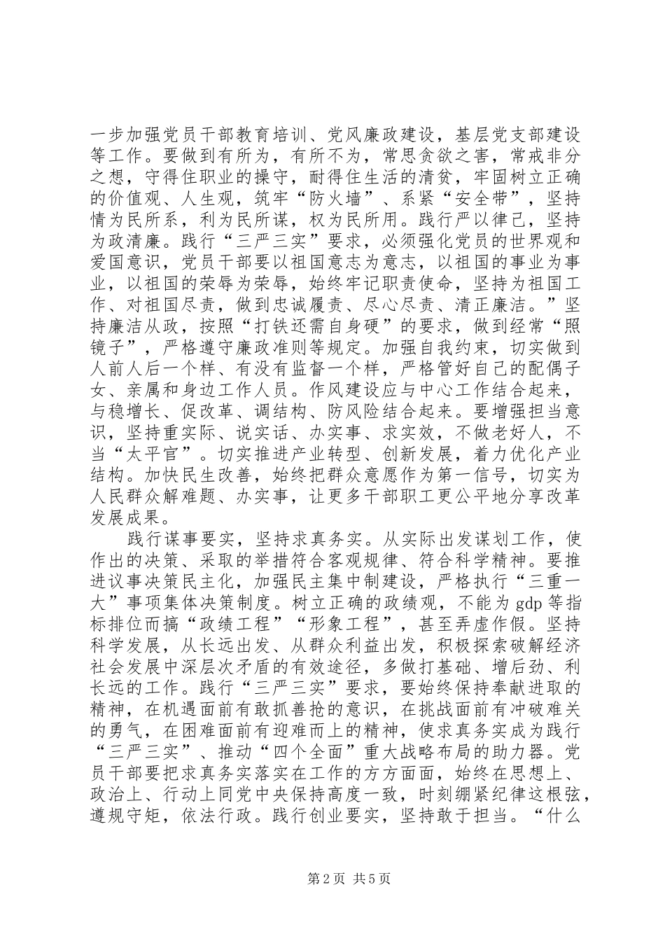 2024年三严三实专题教育心得体会两篇_第2页