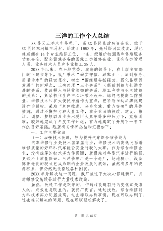 2024年三洋的工作个人总结