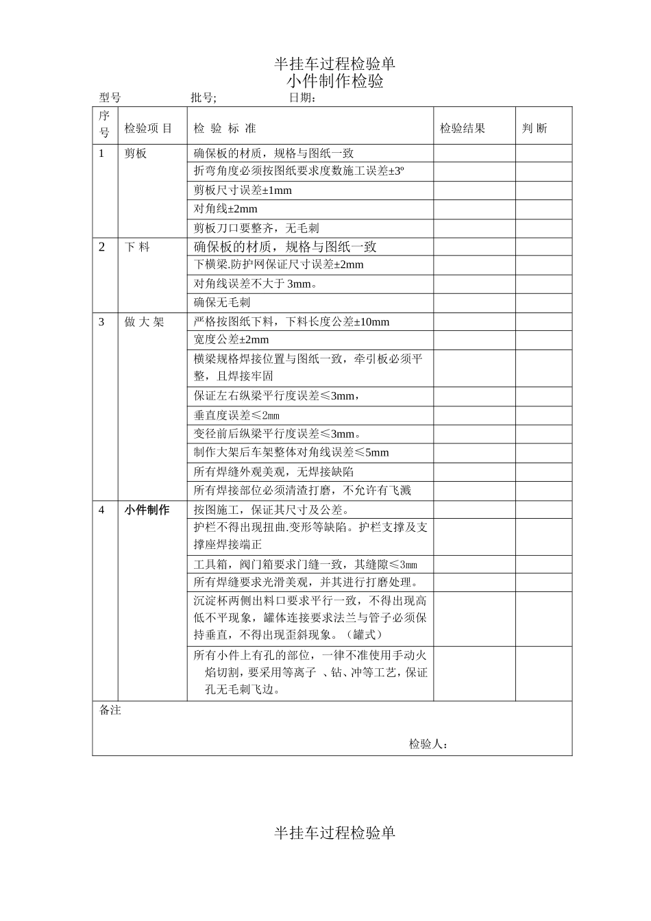 半挂车过程检验单_第1页