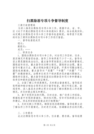 2024年扫黑除恶专项斗争督导制度