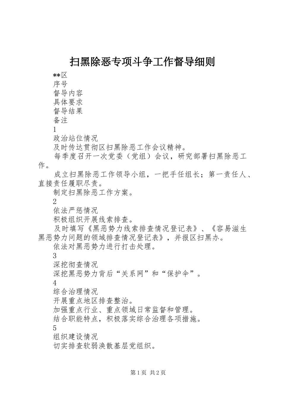 2024年扫黑除恶专项斗争工作督导细则_第1页
